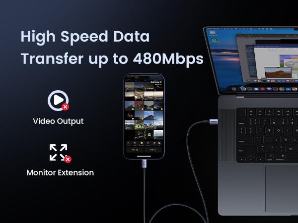 UGREEN USB Type C PD 60W Fast Charging Data Cable, 20V/3A Charger, Compatible for SAMSUNG S24 Ultra, iPhone 17/16, MacBook, Electronic Cellphone Devices-Deals for You，Labor Day Sale，TikTokShopBlackFriday ,TikTokShopHolidayHaul