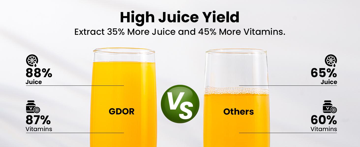 GDOR 800W Juicer Machines, Extra Large 3 Inch Feed Chute Juicer for Whole Fruits and Vegs, Centrifugal Juice Maker with High Juice Yield, Easy to Clean with Brush, 2 Speeds, BPA-Free, Silver