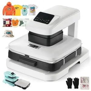15x15 Inch Auto Heat Press Machine for T-Shirts – White Heat Plate