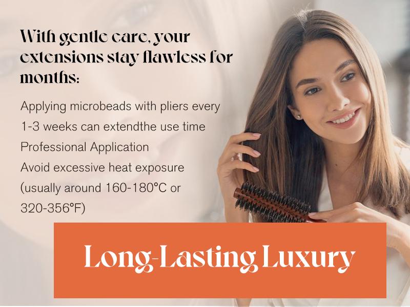 Sunny Hair Micro Hair Extensions Micro Link Human Hair Micro Ring Hair Add Volume for Women 55g