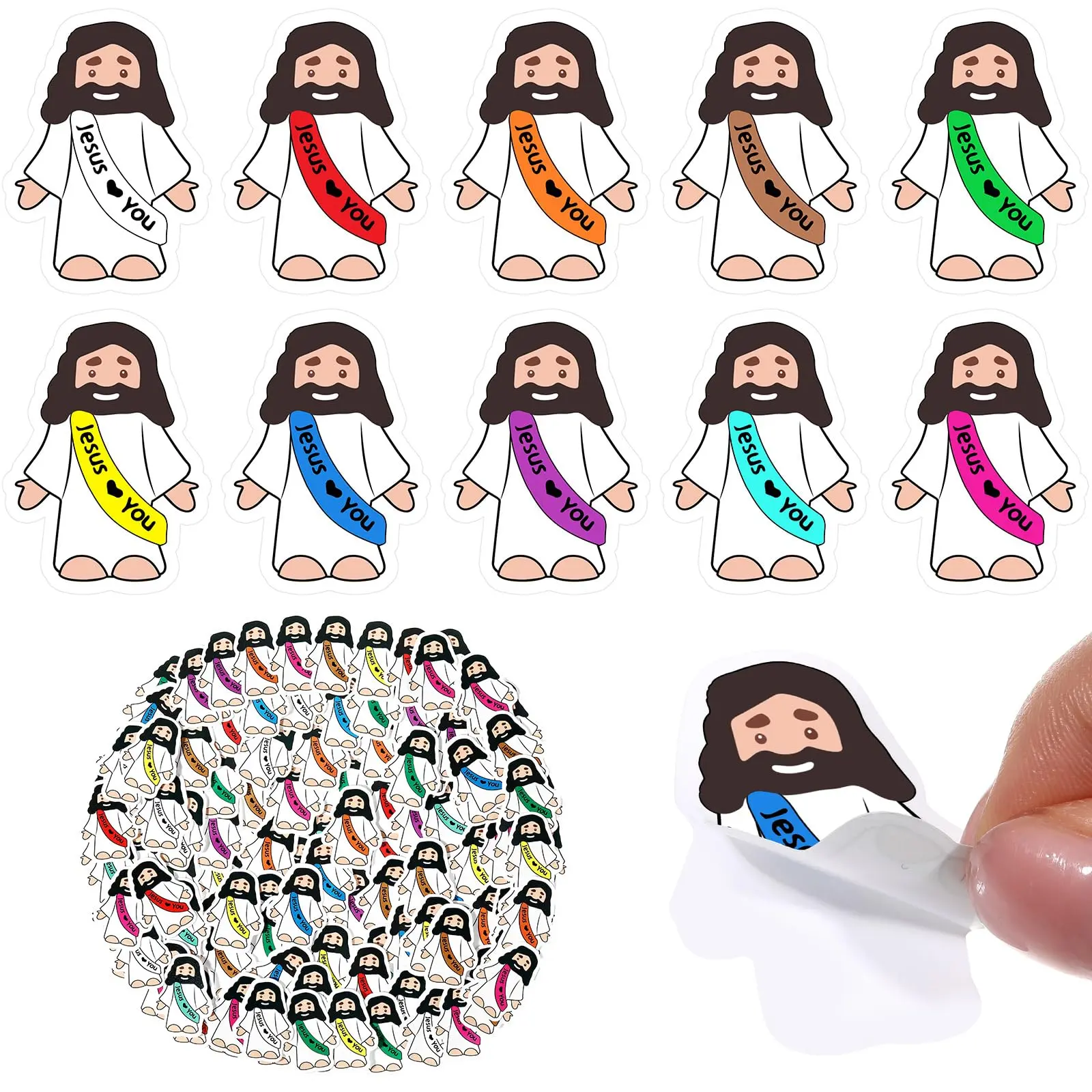 200Pcs Jesus Love You Stickers Bible Verse Sticker for Students Sunday School VBS Back to School Gift Inspirational Christian Stickers for Men Women Water Bottles Laptops Notebooks Journaling,dorm decor,dorm room decor