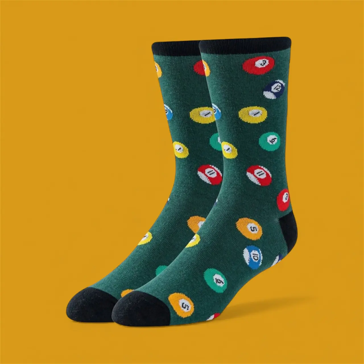 Cue Ball Socks - Playful Billiard-Themed Design for Pool Enthusiasts Comfortable Lightweight Material Ideal for Everyday Wear Versatile Gift for Men