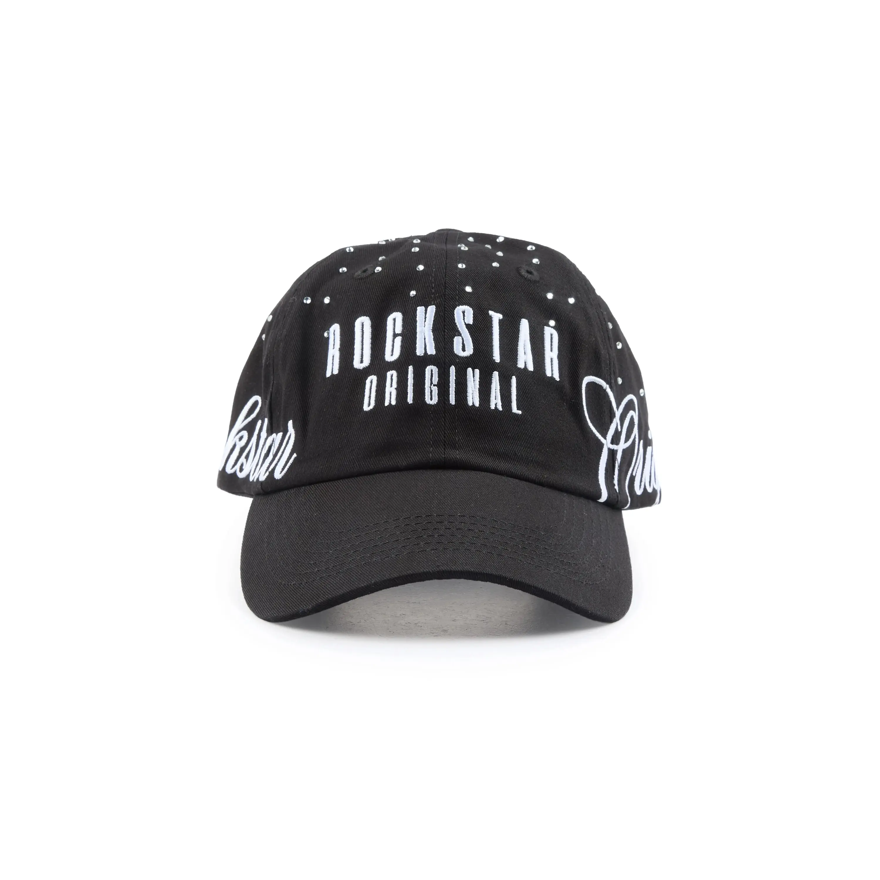 Estana Black Rhinestone Trucker Hat