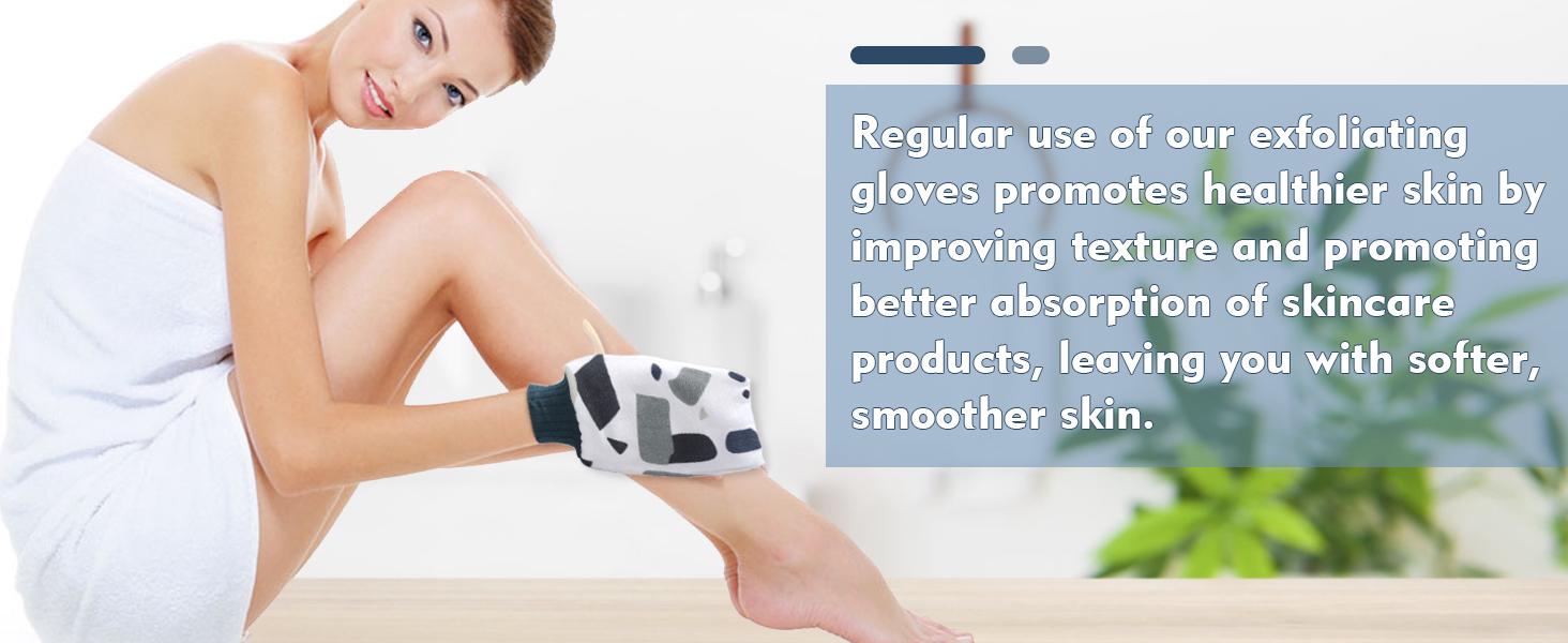Exfoliating Mitts, Exfoliator Gloves Visibly Lift Away Dead Skin, Great for Deap Body Cleaning, Keratosis Pilaris Scrub Bathroom Essentials Exfoliating Mitts, Exfoliator Gloves Visibly Lift Away Dead Skin, Great for Deap Body Cleaning, Keratosis Pilaris Scrub Bathroom Essentials