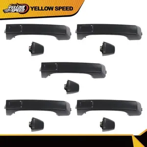 5Pcs Front & Rear Door Handle Black Exterior Outside Fit For 06-10 Hummer H3 H3T