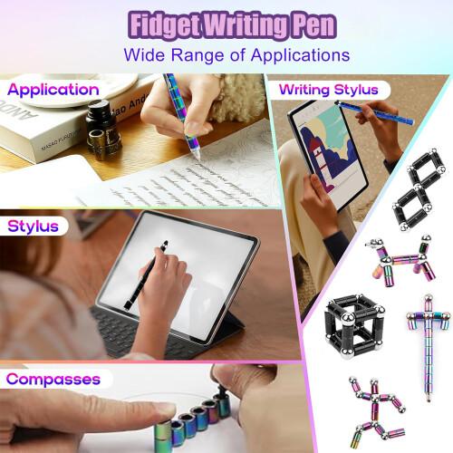2026 Upgrade Version Stress Relief Pen for Boys & Girls Aged 8-12, Multifunctional Transformable Magnetic Pen, Perfect Gift for Teens & Adults