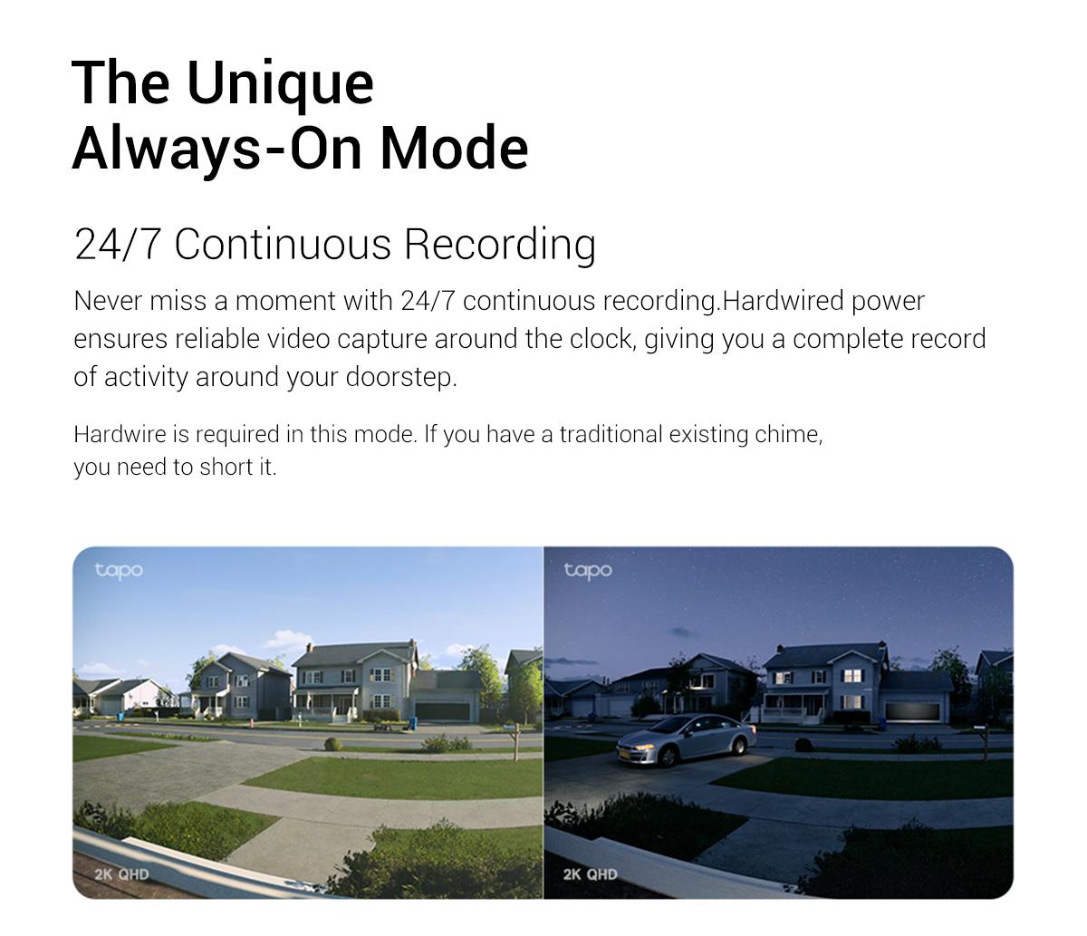 TP-Link & Tapo D225 Smart Video Doorbell Camera with Chime | 2K QHD, 180° Head-to-Toe View, Battery or Hardwired, Color Night Vision, FREE Person/Package/Vehicle AI Detection, Ring-Call, 24/7 Local Storage(No Monthly Fee) Home Security System