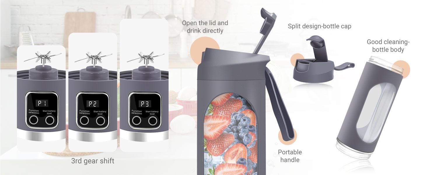 Ultimate Digital Juicer Blender with LED Display, Multimode Juicer Machine for Fruit & Vegetable, Leak-Proof, Large Capacity & USB Rechargeable Blender for Liquid Diet, Compact Blender for Kitchen & Travel Mate, Household Gadgets, St. Patrick's Day Gifts Ultimate Digital Juicer Blender with LED Display, Multimode Juicer Machine for Fruit & Vegetable, Leak-Proof, Large Capacity & USB Rechargeable Blender for Liquid Diet, Compact Blender for Kitchen & Travel Mate, Household Gadgets, St. Patrick's Day Gifts