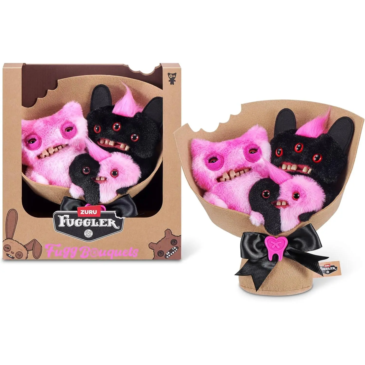 Fuggler Bouquets: 2x9 Inch + 1x3.5 Inch Plush Set (Munch Munch, Reek-o, Munch-o) by ZURU, Funny Ugly Monster Designs, Unique Gift for Collectors | Munch Munch, Reek-o, Munch-o, Funny Ugly Monster Designs, Unique Gift for Collectors