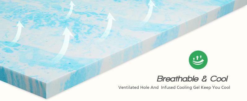 Mattress Topper Full Gel Memory Foam Mattress Topper