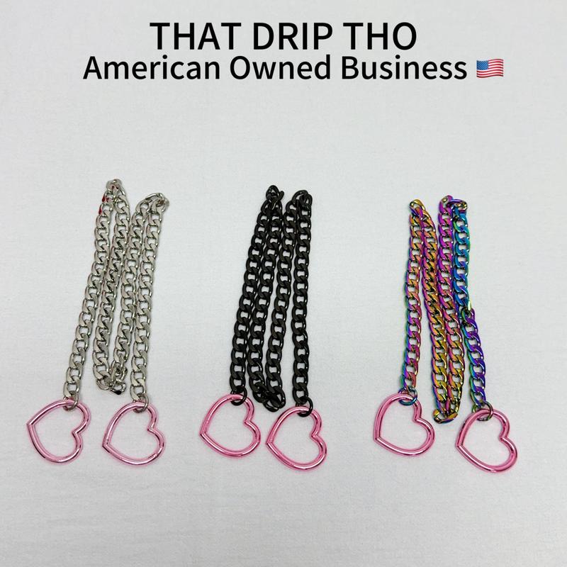 ThatDripTho Slip Chain with Heart O-Ring, Punk Style Necklace, Adjustable Daily Wear Chain for Women & Men, Exquisite Jewelry Gift for Date, Anniversary, Birthday, Christmas, Party