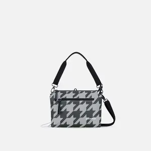 Mei AT | Travel Trio Crossbody - Houndstooth Print