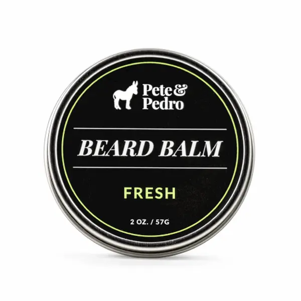 Fresh Beard Balm - 100% Natural & Organic Ingredients | Hydrates, Softens, & Conditions Beard, Mustache, & Skin | Mango Seed Butter, Beeswax, & Safflower Oil | Reduces Itch, Eliminates Frizz & Flakes | Mahogany & Teakwood Scent, 2 oz.