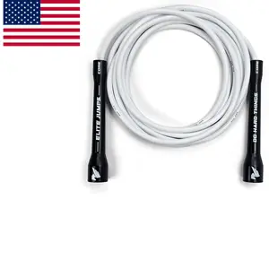 Elite Jumps Do Hard Things 6mm PVC Jump Ropes for Fitness - Indoor/Outdoor Adjustable Boxing Jump Rope w/ Unbreakable Handles & Ultra-Durable Non-Kinking PVC - Skipping Rope for Men & Women & Boxer Rope Jump Rope