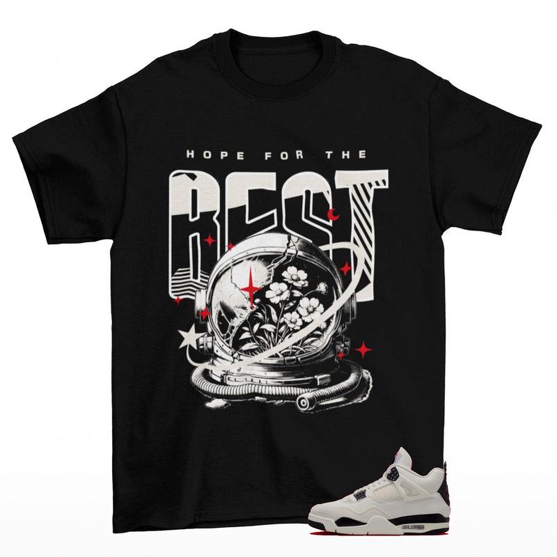Hopeful Jordan 4 Flight Club Matching Sneaker Tee Shirt Black