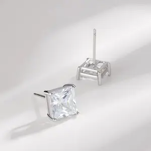 Four Claw Single Diamond Earrings for Women ​