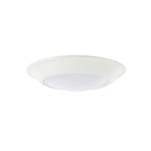 6" Matte White Plug and Play Integrated LED Flushmount with SkyPlug