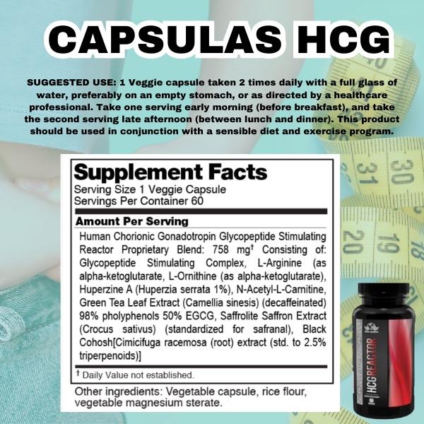 HCG 60 Organic Capsules Vida Divina formulares for healthy weight control, tones the body Vitamin Supplement Dietary Healthcare Fitness