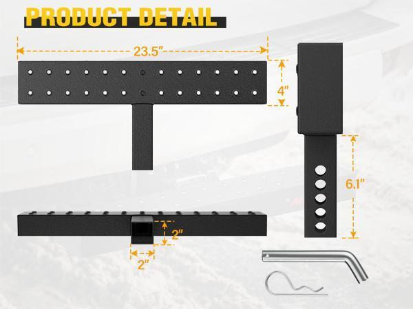 Nilight Hitch Step with 2" Hitch Receiver Rear Bumper Guard Protector 23.5 Inch with 5/8" Hitch Pin Clip Upgraded Textured Black Anti Slip Hitch Step Bar for Pickup Truck Car SUV Nilight Hitch Step with 2" Hitch Receiver Rear Bumper Guard Protector 23.5 Inch with 5/8" Hitch Pin Clip Upgraded Textured Black Anti Slip Hitch Step Bar for Pickup Truck Car SUV