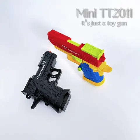 Pocket Toy Gun for Kids: Mini TTI 2011 Automatic Shell Ejecting Pistol, Soft Bullet Design Perfect for Small Hands, Educational Realistic Shooting Game Toy - Ideal Birthday Gift for Boys, Eco-Friendly Tactical Model