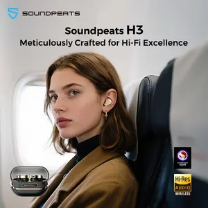 SoundPEATS H3 Bluetooth 5.4 High-Resolution LDAC + aptX Lossless Wireless Lossless Audio Quality AI Smart Environmental Noise Cancellation Bluetooth Earbuds Multiple Custom EQ Wireless Earbuds Earbuds 37-Hour Battery Life