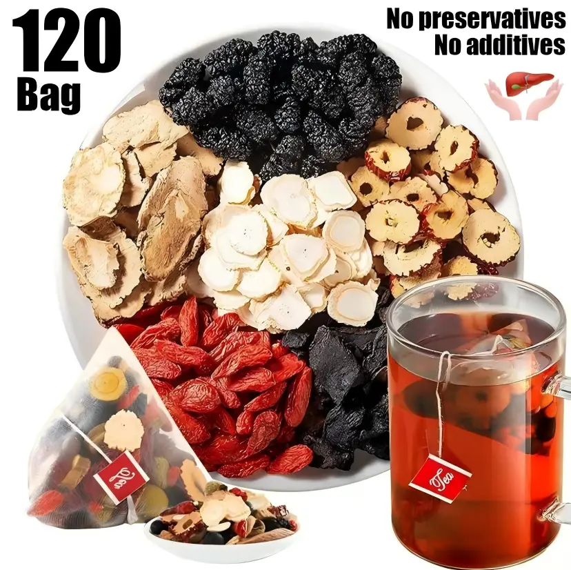 TurmericKidneyTeaFormula OrganicGinsengSix TreasuresTeaforMen&WomenTraditionalHerbal BlendforKidneyCleanseNaturalEnergyBoost HolisticWellness Beverage