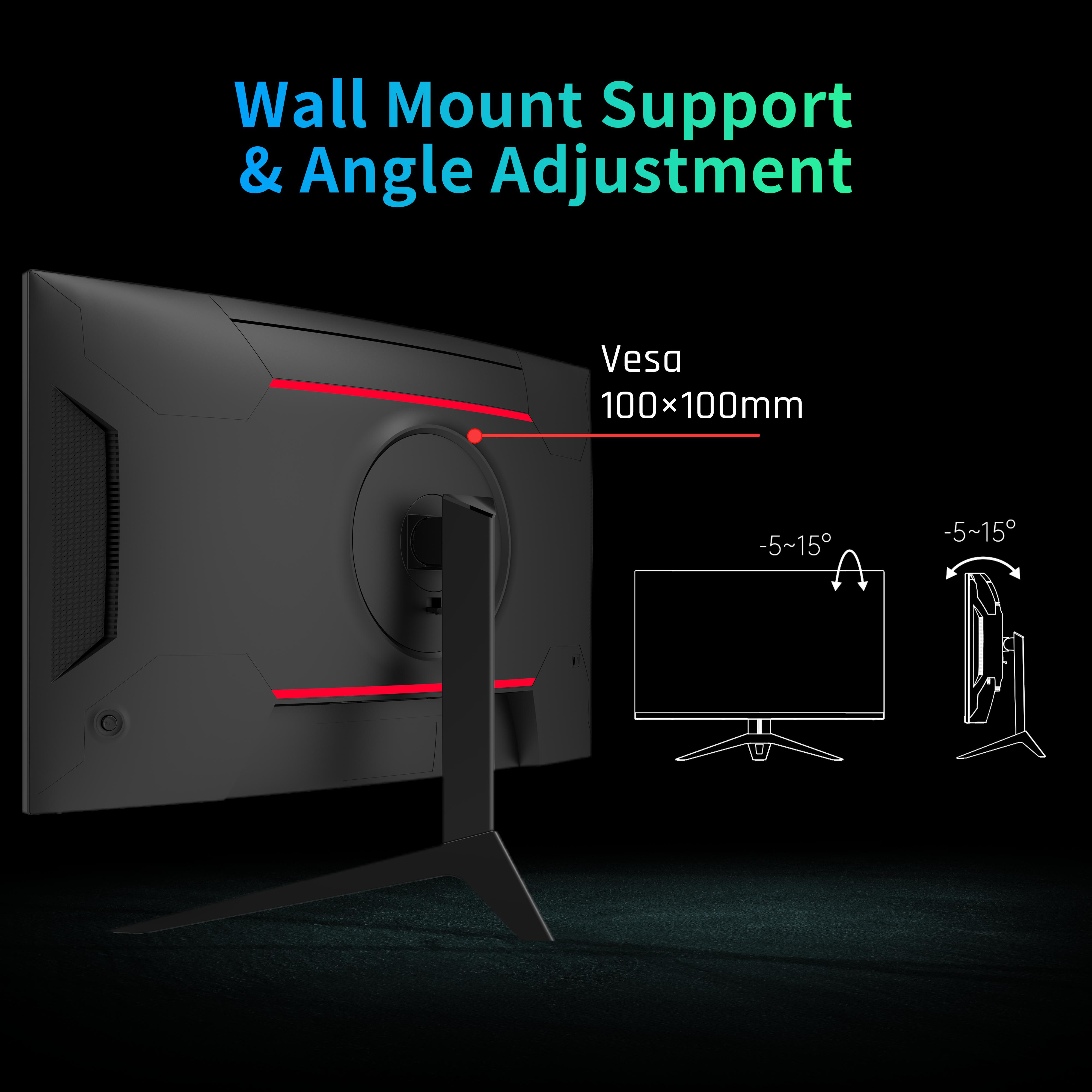 KTC 27" 2K 180Hz HVA 1500R Curved Gaming Monitor, 144Hz, GTG 1ms, 5000:1 contrast Ultrawide PC Monitor, FreeSync Premium/G-Sync, DisplayPort/HDMI/USB, Vesa/Wall Mount Computer Monitor, 3-year warranty,H27S17 KTC 27" 2K 180Hz HVA 1500R Curved Gaming Monitor, 144Hz, GTG 1ms, 5000:1 contrast Ultrawide PC Monitor, FreeSync Premium/G-Sync, DisplayPort/HDMI/USB, Vesa/Wall Mount Computer Monitor, 3-year warranty,H27S17