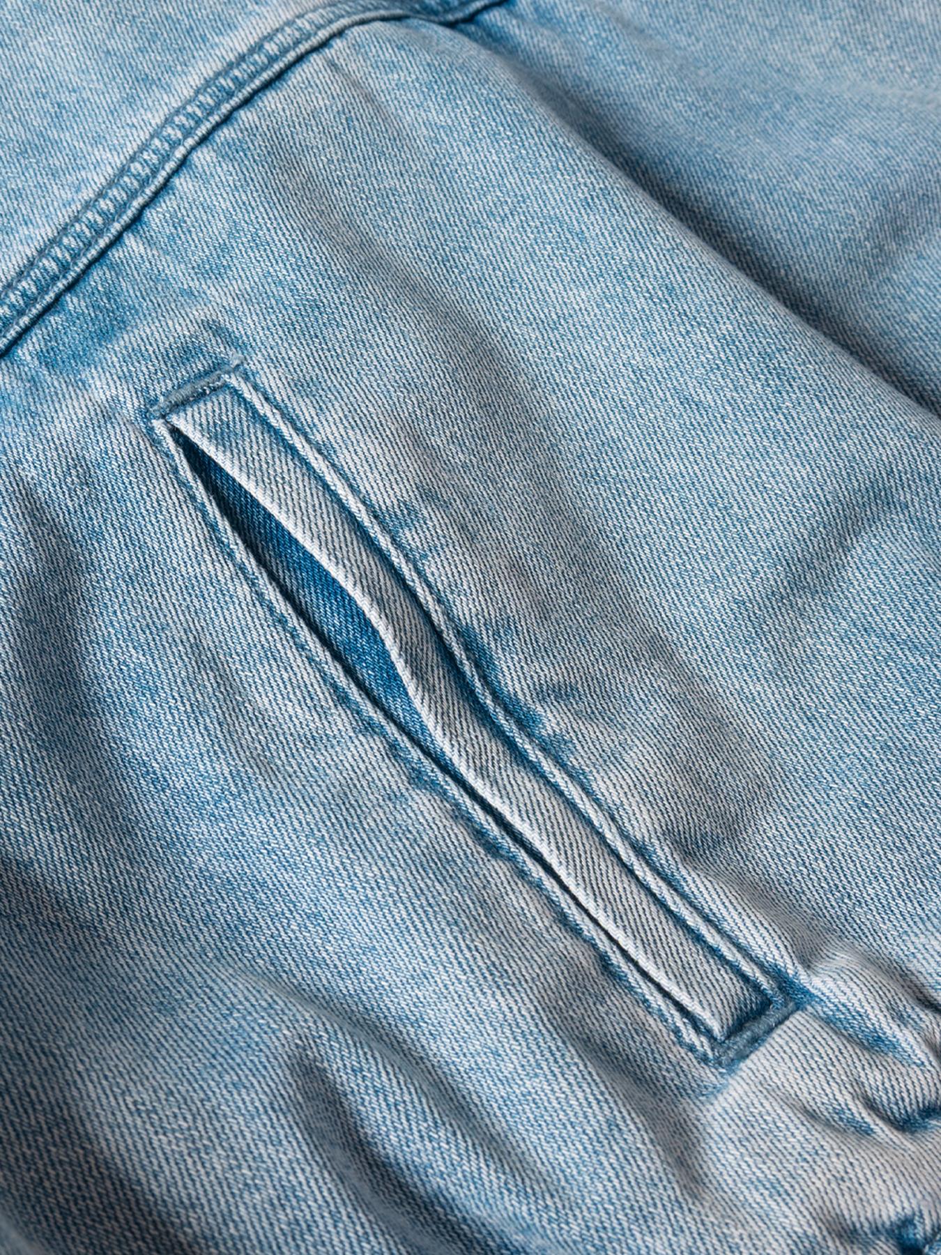 USBoutique Chic [S-5XL] Women's Half Zip Denim Hoodie Pullover Jacket Jean Tops Casual