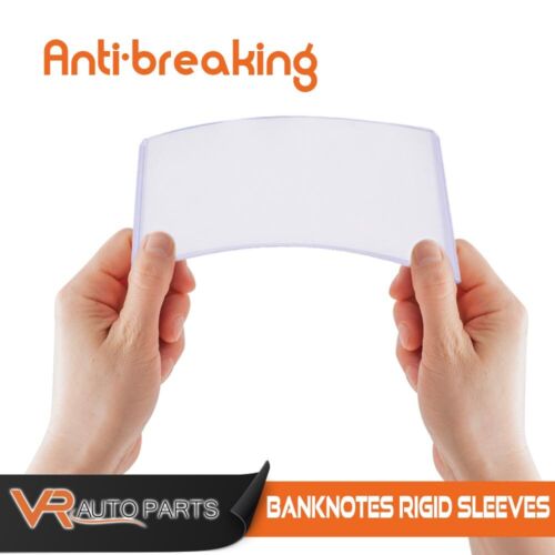 CROSSDESIGN 25PCS Banknotes Rigid Sleeves For Modern Size US Currency Notes Topload Holders