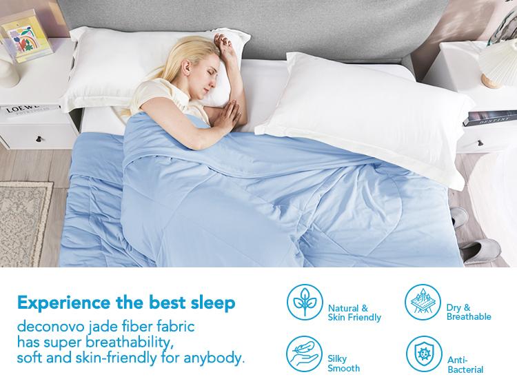 Deconovo Double-Sided Cooling Blanket – Cool Touch & Soft Comforter, Absorbs Body Heat, Sweat-Wicking & Breathable for Hot Sleepers Deconovo Double-Sided Cooling Blanket – Cool Touch & Soft Comforter, Absorbs Body Heat, Sweat-Wicking & Breathable for Hot Sleepers