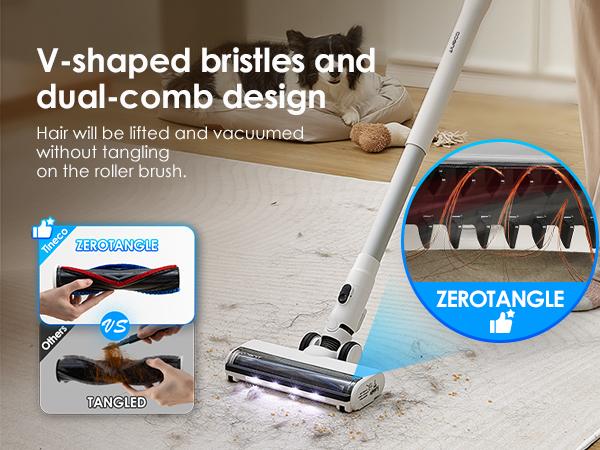 Tineco PURE ONE S15 Essentials Smart Cordless Vacuum Cleaner, Powerful and Fade-Free Suction & 4X Long Runtimes, Anti-Tangle Brush, Excellent for Multi-Surface & Pet Hair Cleaning with Led Headlights, Hard Floor and Carpet