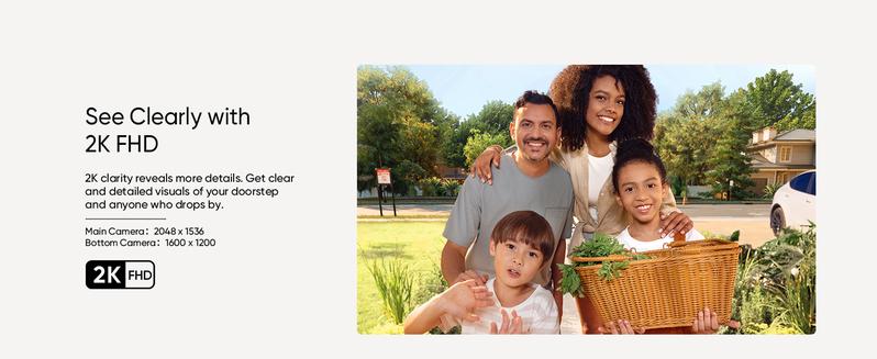 eufy Security Video Doorbell E340 (Battery Powered), Dual Cameras with Delivery Guard, 2K Full HD and Color Night Vision, HomeBase S380 Compatible, No Monthly Fee｜Spingtok