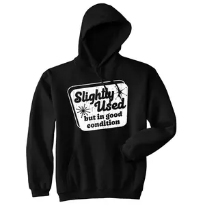Slightly Used But In Good Condition Unisex Hoodie Funny Sarcastic Hooded Sweatshirt Unisex Vintage Fashion Hoodies Funny Sarcastic Pullover Novelty Sweatshirt Black -