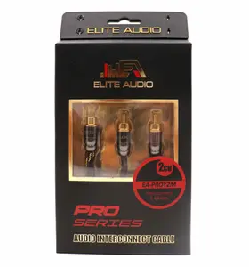 Elite Audio EA-PROY2M Pro Series 100% OFC Copper RCA Y-Adapter Cable – Dual Male to Single Female Connector