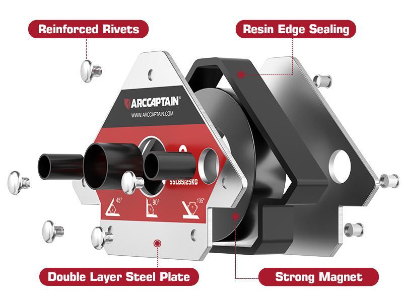 ARCCAPTAIN Welding Magnets 25LB & 55LB & 75LB Welding Magnet Set, Magnetic Welding Holder, Holding Power Welding Accessories
