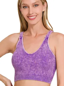 Purple  S/M Zenana Women Sport Tank Top