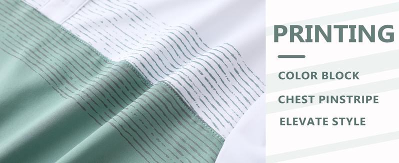 MAELREG Polo Shirts for Men Dry Fit Performance Chest Print Color Block Moisture Wicking Casual Short Sleeve Golf Shirts,Contrast Color Outdoor Clothing,Gifts for Men