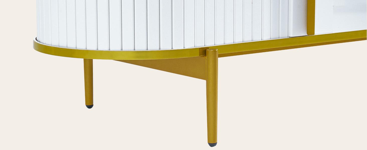 【2 Packages Shipping】oneinmil Luxury 70" Fluted Fireplace TV Stand Modern Chic Entertainment Center for TVs Up to 80" Oak Media Cabinet with Storage 70 Inch Width