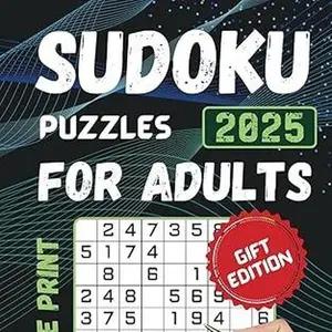 Sudoku Puzzles for Adults Large Print: A Book with Easy to Hard Sudoku for Seniors and Teens. Big Print-Two Puzzles per Page. Hardcover – December 2, 2024