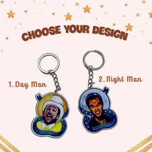 Dayman & Nightman IASIP Inspired Keychain Set, Iconic Dual Character Design for TV Comedy Fans