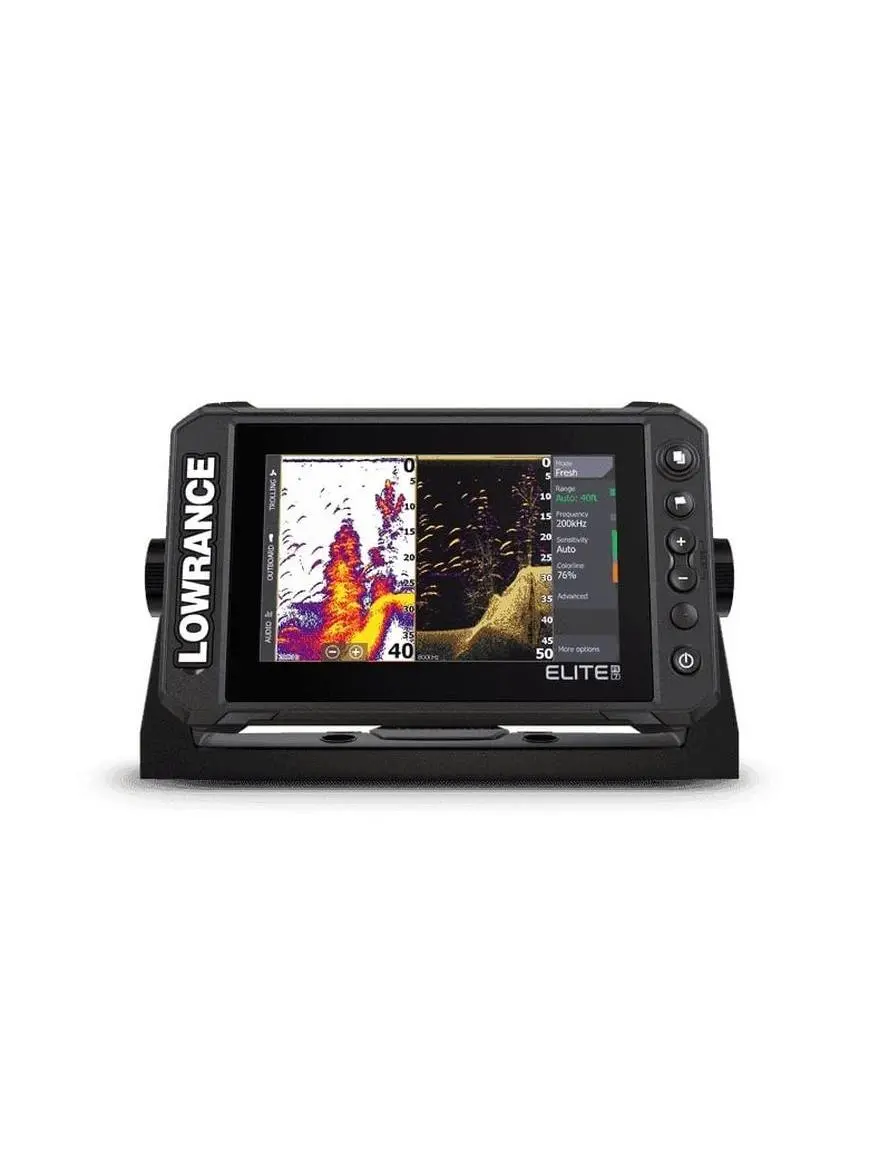 Lowrance Elite FS 7 Fishing System, 7-inch Multi-Touch Fishfinder and Chartplotter Combo with Active Imaging 3-in-1 Sonar, Downscan Imaging, FishReveal & C-MAP Contour+ Maps, IPX6 & IPX7 Waterproof, Fish Finding, 1 Port (5-Pin Ethernet Connector), Activet