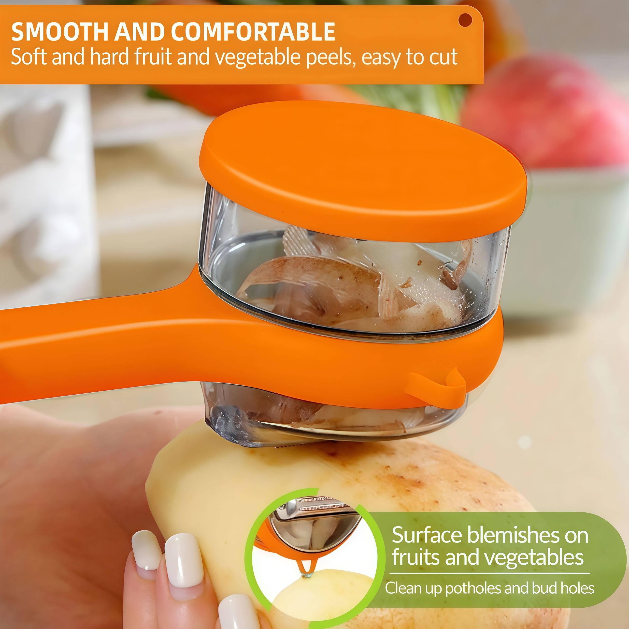 Peeling Knife with Storage Box,Multi-Purpose Paring Knife,with Box Storage Kitchen Special Fruit Peeler, Vegetable Peeler for Fruit Carrot Veggie Potatoes Peeler