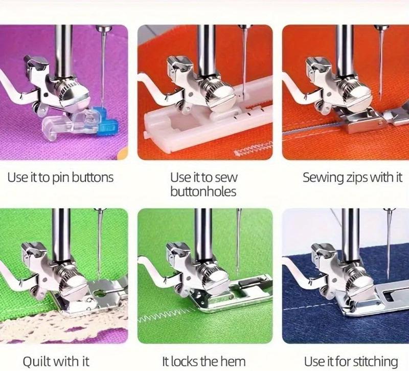 Portable Mini Electric Sewing Machine – 12 Built-in Stitches, 2-Speed Control, Foot Pedal Operation, Built-in Light, Storage Drawer & Complete Sewing Kit – Perfect for Beginners & Home Use (Purple)