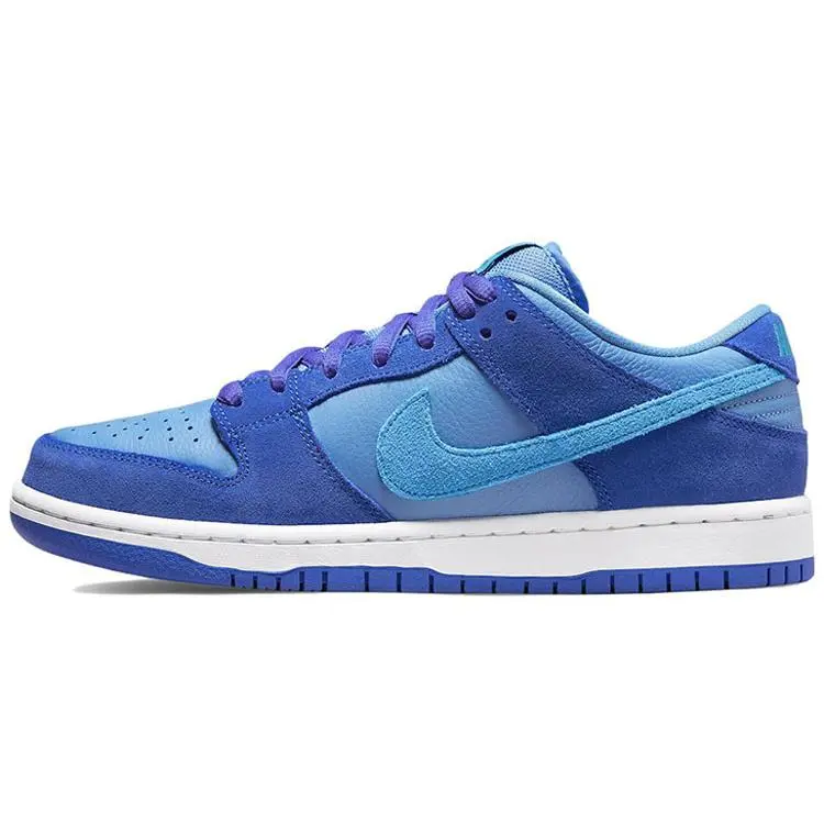 Nike SB Dunk Low Pro Fruity Pack Blue Raspberry Retro Casual Skate Shoes, Unisex, Round Rubber Sole, DM0807-400