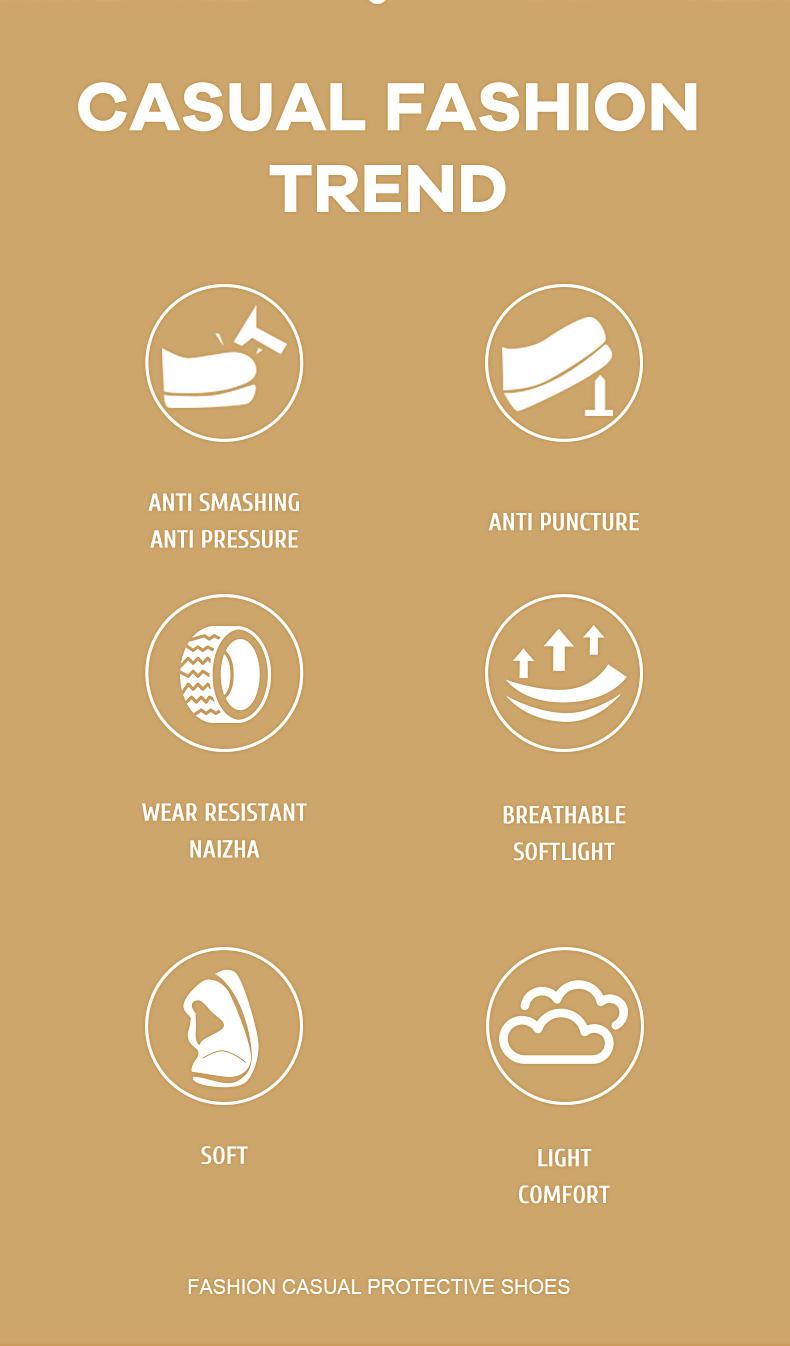 Men's steel-toe sports non-slip work shoes, high-top leather safety boots, have protective functions like anti-smashing and anti-piercing. They are footwear products, Fathersdaygift Boy Closed Bathroom Brown