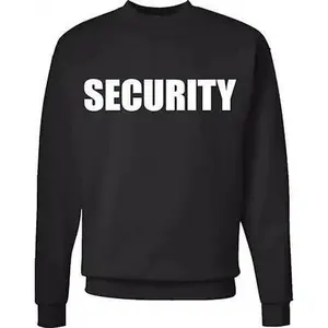 Army Universe SECURITY Crewneck Sweatshirt Pullover Crew Fleece Shirt Bouncer Guard Officer Uniform (Front + Back Print)