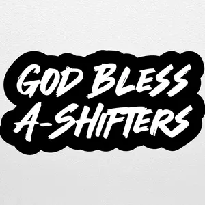 Firefighter God Bless A-Shifters Sticker Set - Includes Two 1"x3" Decals for Helmets & Lockers