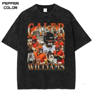 Vintage 90s Caleb Williams T-Shirt, Football Graphic Tees , Crewneck Short Sleeve T-Shirt, Unisex Menswear Womenswear Tops,Viral Streetwear Style, Gift For Fans Football