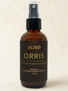 Auro Orris Natural Dog Cologne Spray (4 oz) – Alcohol-Free Dog Perfume & Grooming Spray – Frankincense, Sandalwood, Touch of Rose. Balanced Botanical Scent. Dog Coat Freshener & Coat Softener for Dog Odor Between Baths
