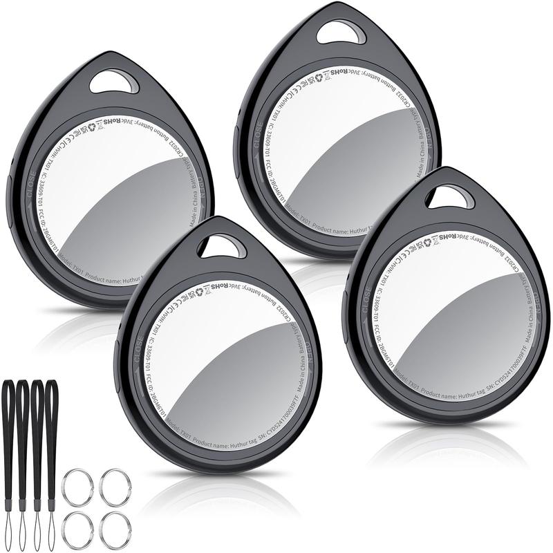 [Valentine's Day] Tukio Tx01 GPS Tracker(iOS Only) for Cars & Pets -Mini Clear Design, Weatherproof Case, Anti-Lost Device, Works with Apple Find My (iOS Only), No Monthly Fees, IP67 Waterproof, Replaceable Battery Remote